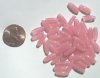50 12x4mm Milky Pink Opal Ovals